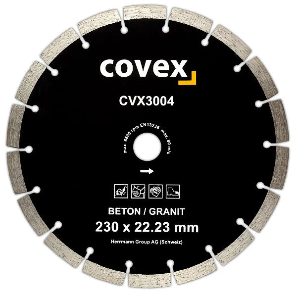 covex Diamant-Trennscheibe BETON/GRANIT, Stahlhammer Group GmbH 230mm x 22.23mm 